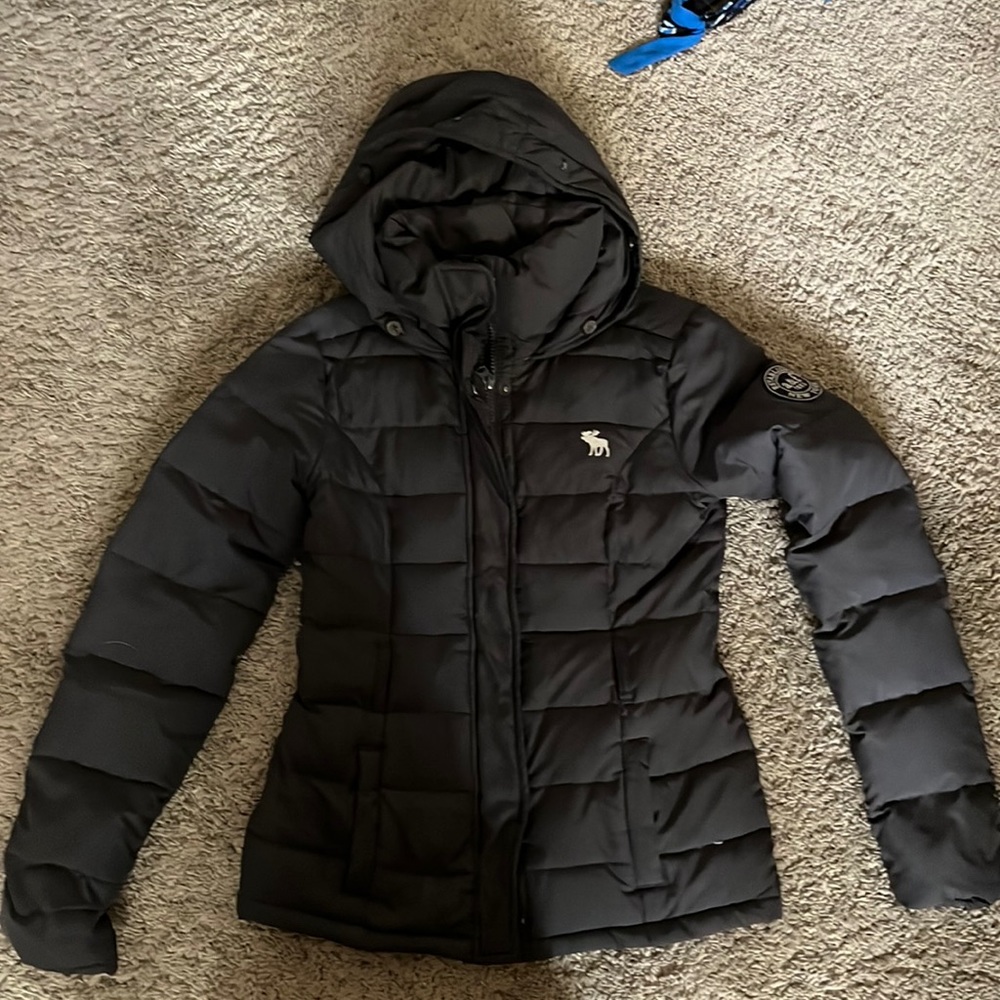 gray rain coat